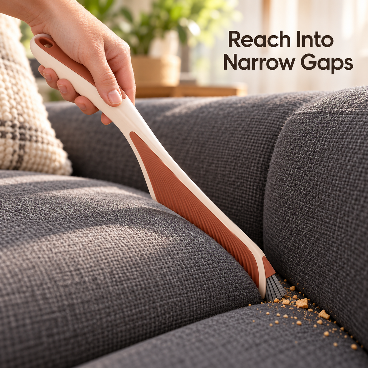 Ivory & Terracotta Sofa Crevice Cleaning Brush