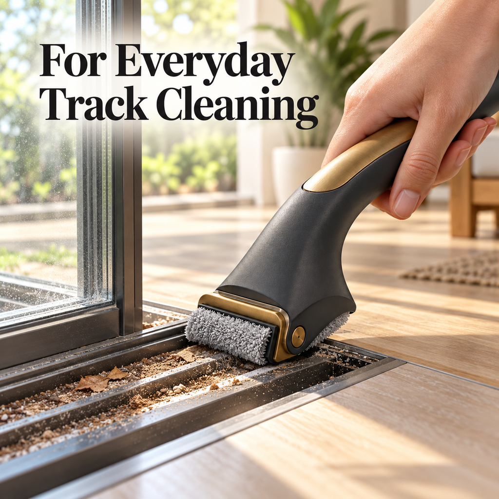 Charcoal Shower Door Track Cleaning Brush