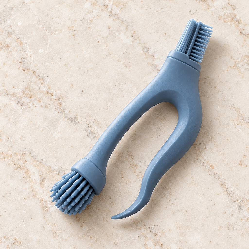 Dusty Blue Bottle Lid Detail Cleaning Brush