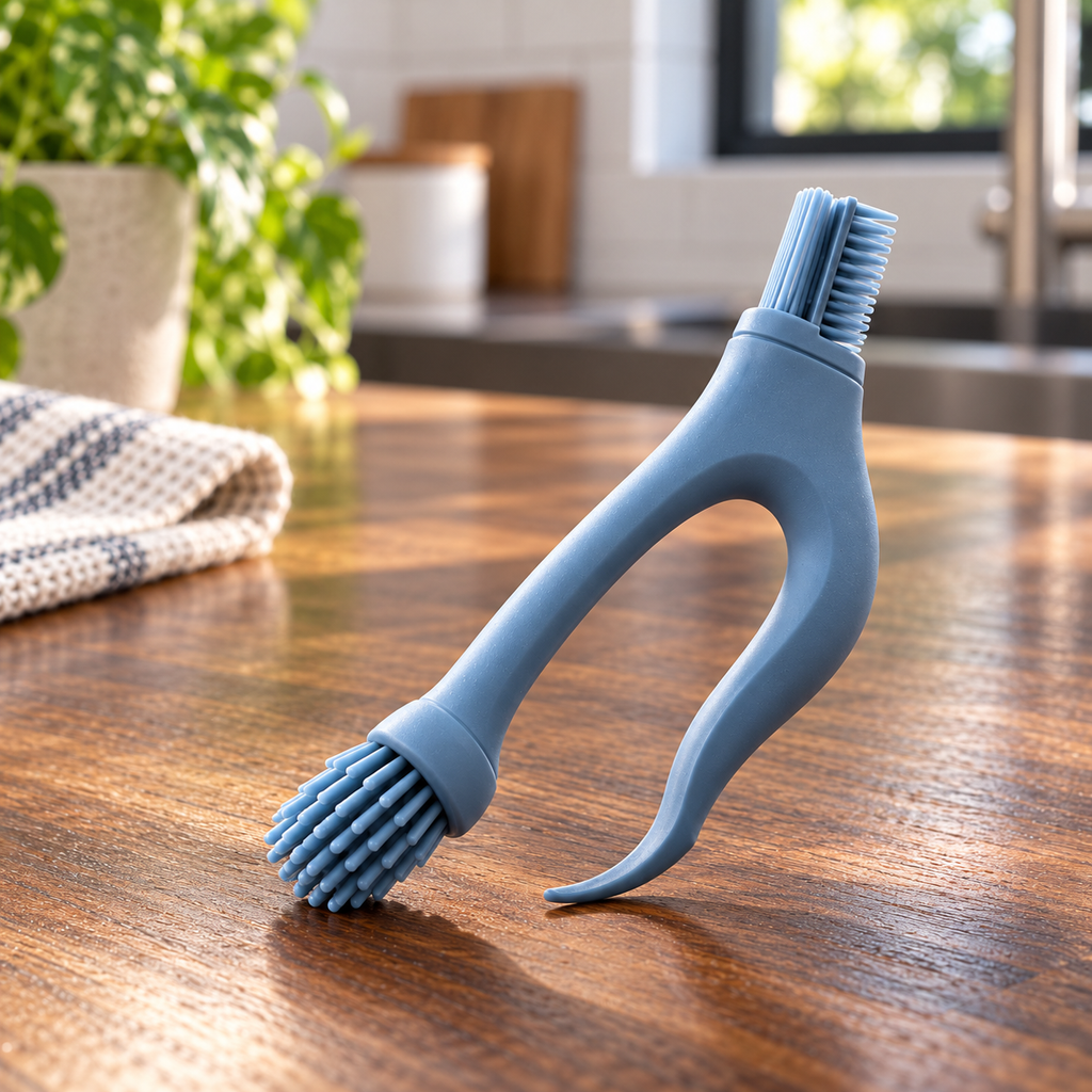 Dusty Blue Bottle Lid Detail Cleaning Brush