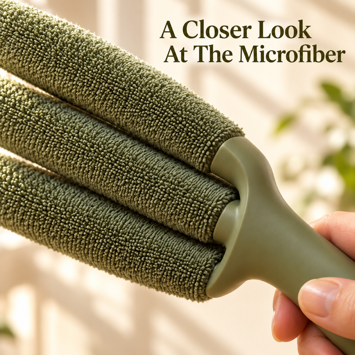 Olive Three-Layer Venetian Blind Duster