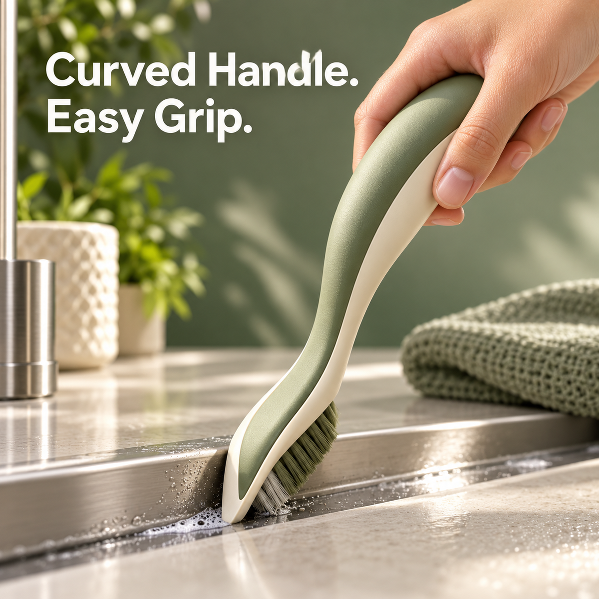 Sage & Ivory Car Console Crevice Brush