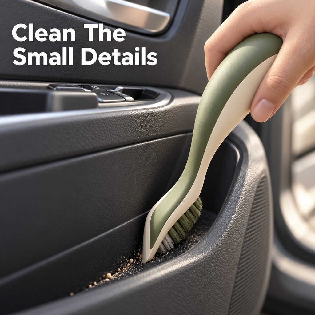 Sage & Ivory Car Console Crevice Brush