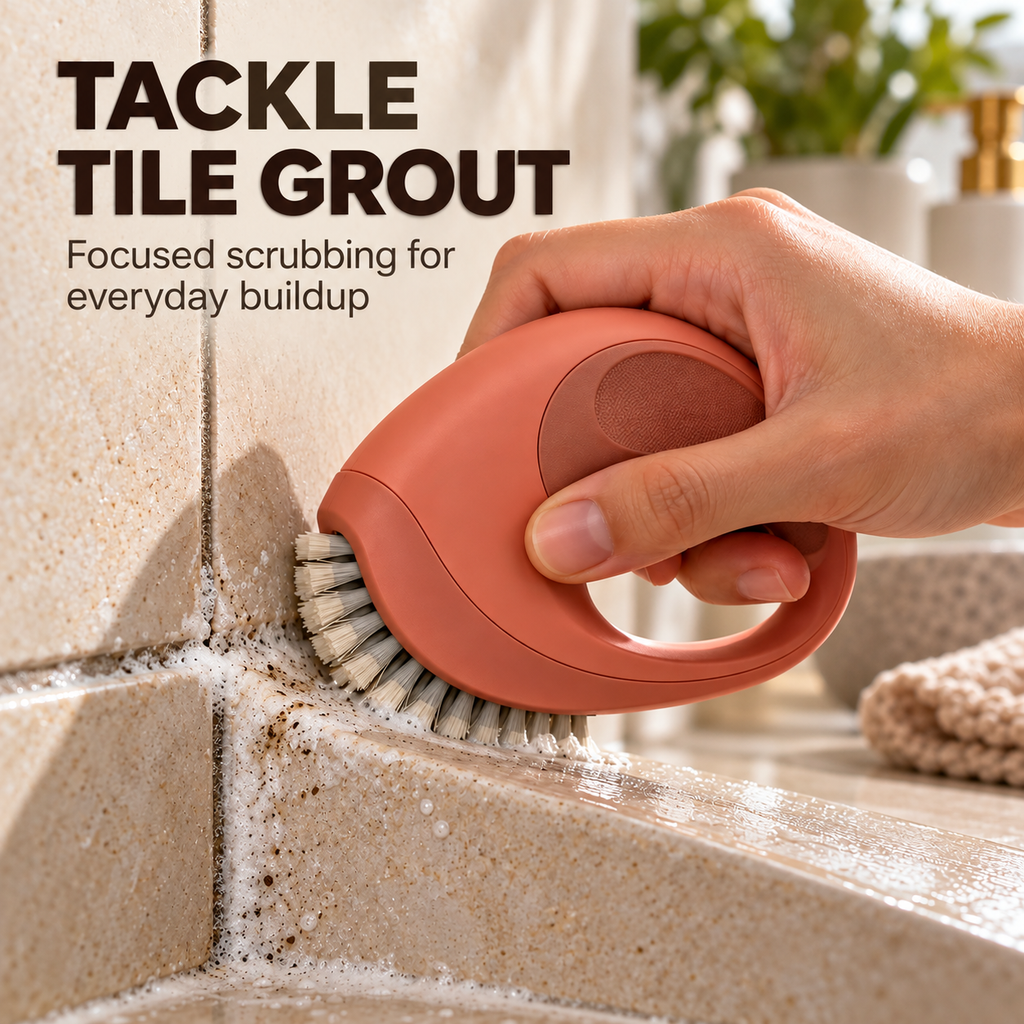 Terracotta Curved Grout Cleaning Brush