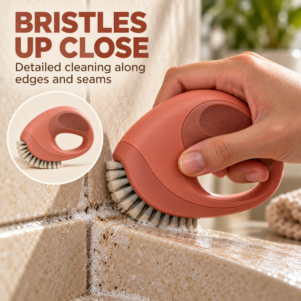 Terracotta Curved Grout Cleaning Brush
