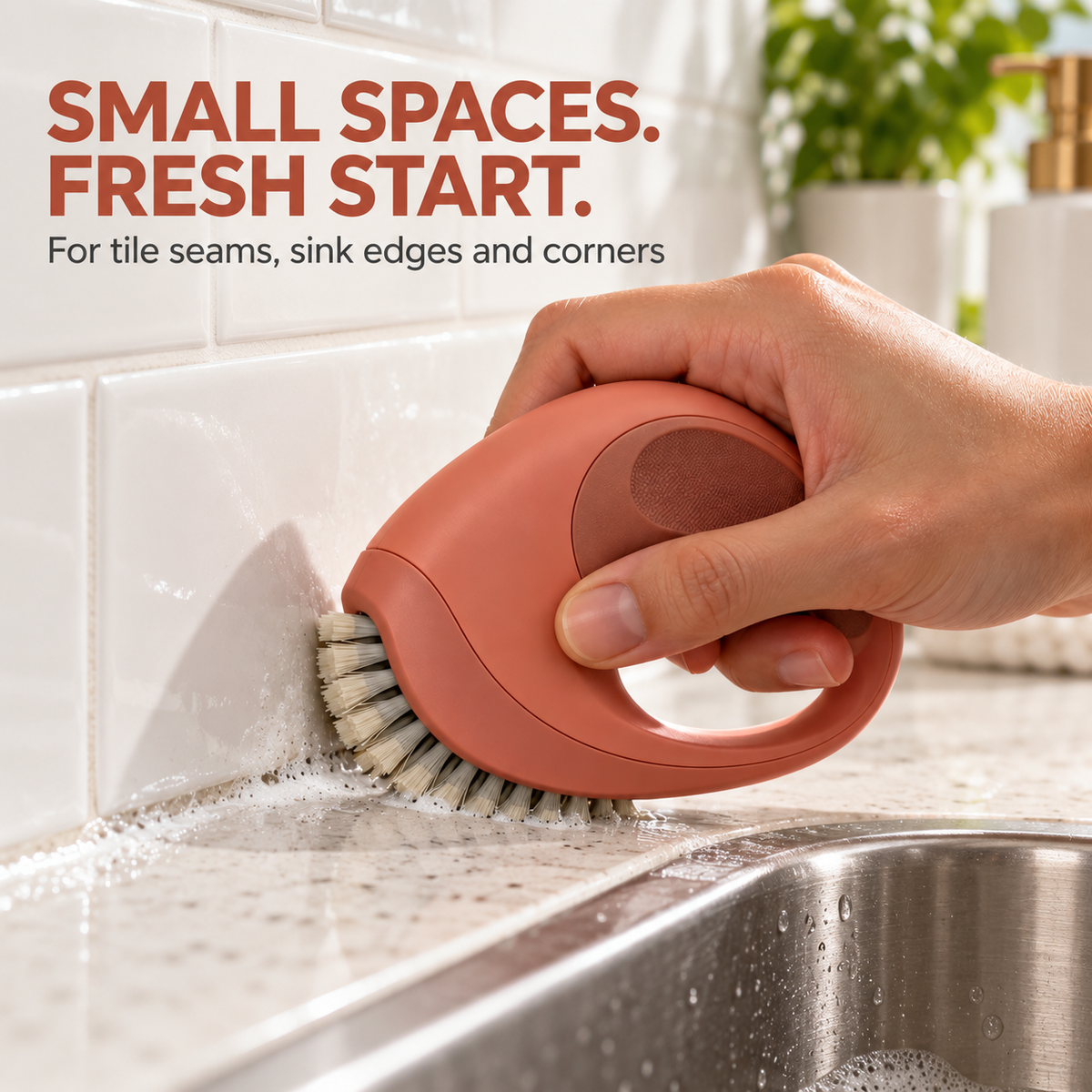 Terracotta Curved Grout Cleaning Brush