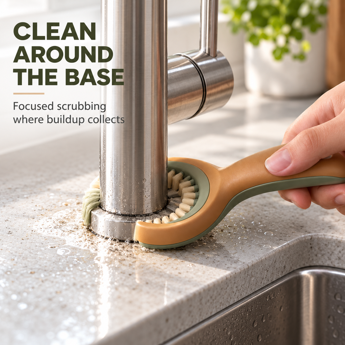Caramel & Sage Faucet Base Cleaning Brush